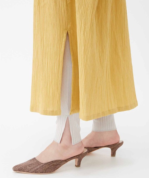 IEDIT（イディット）の「ＩＥＤＩＴ　ひざ下丈をカバーしてくれる！ちょい足しレギンス（レギンス/スパッツ・レディース・ブラック/グレー/アイボリー・1/2）」の3枚目の写真