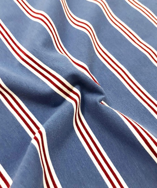 GLAZOS(グラソス)の「天竺・ドロップショルダーBIGサイズマルチボーダーポケット半袖Tシャツ(Tシャツ/カットソー・キッズ・ライトブルー/ブルー/ライトグリーン/マスタード・130cm/140cm/150cm/160cm/170cm)」の15枚目の写真