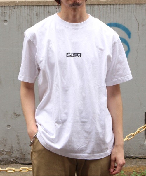 AVIREX（アヴィレックス）の「【WEB&DEPOT店限定】バンダナ プリント ボックスロゴ Tシャツ/ BANDANA PRINT BOX LOGO T-SHIRT（Tシャツ/カットソー・メンズ・ブラック/レッド/クリアレッド/ブラック系その他/ネイビー/ブルー・MEDIUM/LARGE/X-LARGE/XX-LARGE）」の11枚目の写真