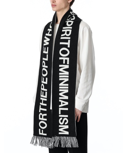 ATTACHMENT（アタッチメント）の「W/AC KNIT JACQUARD LOGO SCARF（マフラー・メンズ・ホワイト/ブラック/グレー/ダークグレー・ONESIZE）」の11枚目の写真