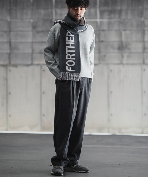 ATTACHMENT（アタッチメント）の「W/AC KNIT JACQUARD LOGO SCARF（マフラー・メンズ・ホワイト/ブラック/グレー/ダークグレー・ONESIZE）」の21枚目の写真