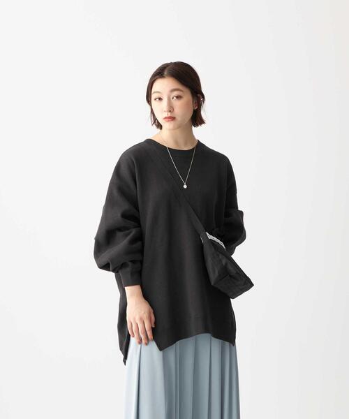 CITEN（シテン）の「＜CITEN（シテン）＞裏起毛 クルーネック オーバー スウェット（スウェット・レディース・オフホワイト/ライム/ダークグレー・FREE）」の3枚目の写真