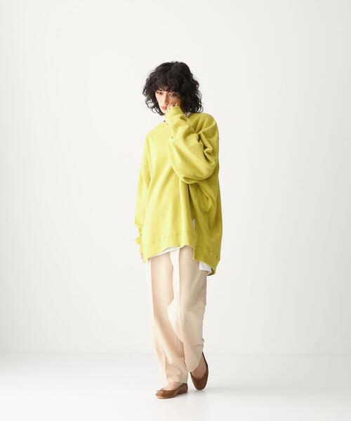 CITEN（シテン）の「＜CITEN（シテン）＞裏起毛 クルーネック オーバー スウェット（スウェット・レディース・オフホワイト/ライム/ダークグレー・FREE）」の15枚目の写真