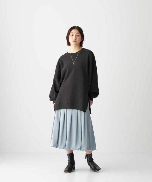 CITEN（シテン）の「＜CITEN（シテン）＞裏起毛 クルーネック オーバー スウェット（スウェット・レディース・オフホワイト/ライム/ダークグレー・FREE）」の6枚目の写真