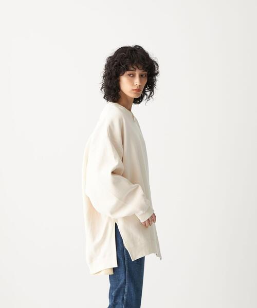 CITEN（シテン）の「＜CITEN（シテン）＞裏起毛 クルーネック オーバー スウェット（スウェット・レディース・オフホワイト/ライム/ダークグレー・FREE）」の20枚目の写真