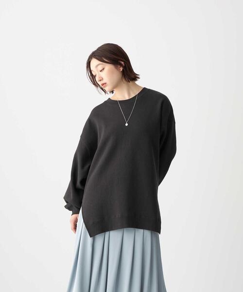 CITEN（シテン）の「＜CITEN（シテン）＞裏起毛 クルーネック オーバー スウェット（スウェット・レディース・オフホワイト/ライム/ダークグレー・FREE）」の14枚目の写真