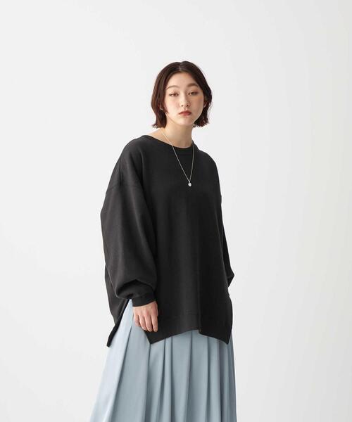 CITEN（シテン）の「＜CITEN（シテン）＞裏起毛 クルーネック オーバー スウェット（スウェット・レディース・オフホワイト/ライム/ダークグレー・FREE）」の19枚目の写真