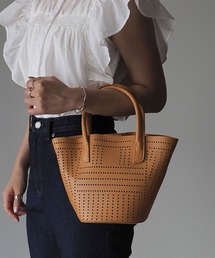 Riberry | パンチングエコレザーバッグ(ハンドバッグ)