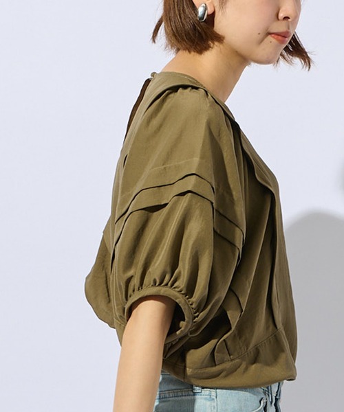 RIVE DROITE(リヴドロワ)の「【ZOZOTOWN限定】ボリュームスリーブタックブラウス(シャツ/ブラウス・レディース・ブラック/カーキ・FREE)」の18枚目の写真