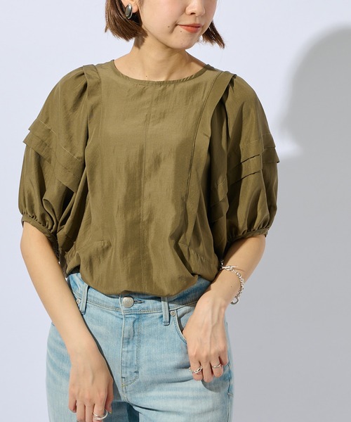 RIVE DROITE(リヴドロワ)の「【ZOZOTOWN限定】ボリュームスリーブタックブラウス(シャツ/ブラウス・レディース・ブラック/カーキ・FREE)」の17枚目の写真