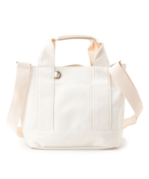 SHOO・LA・RUE（シューラルー）の「◆3層収納キャンバス2WAYトート（トートバッグ・レディース・グレー/アイボリー/キャメル/ブルー系7・00）」の2枚目の写真