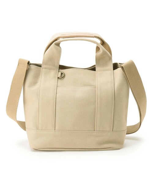 SHOO・LA・RUE（シューラルー）の「◆3層収納キャンバス2WAYトート（トートバッグ・レディース・グレー/アイボリー/キャメル/ブルー系7・00）」の5枚目の写真