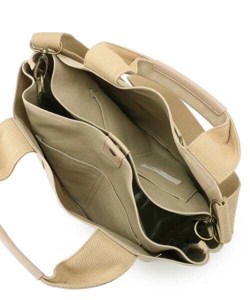 SHOO・LA・RUE（シューラルー）の「◆3層収納キャンバス2WAYトート（トートバッグ・レディース・グレー/アイボリー/キャメル/ブルー系7・00）」の7枚目の写真