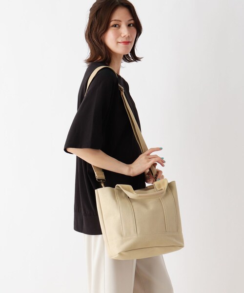 SHOO・LA・RUE（シューラルー）の「◆3層収納キャンバス2WAYトート（トートバッグ・レディース・グレー/アイボリー/キャメル/ブルー系7・00）」の15枚目の写真