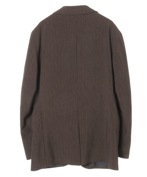 CROWDED CLOSET(クラウデッドクローゼット)の「ヘリンボーン柄ストレッチジャージジャケット/セットアップ対応/ビジカジ/ON・OFF兼用(テーラードジャケット・メンズ・ブラウン/グレー・01/02/03/04)」の4枚目の写真