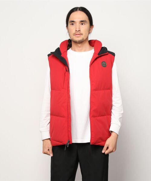 セール メンズ キルテッド ダウン フーデッド ベスト ダウンベスト Timberland ティンバーランド のファッション通販 Zozotown
