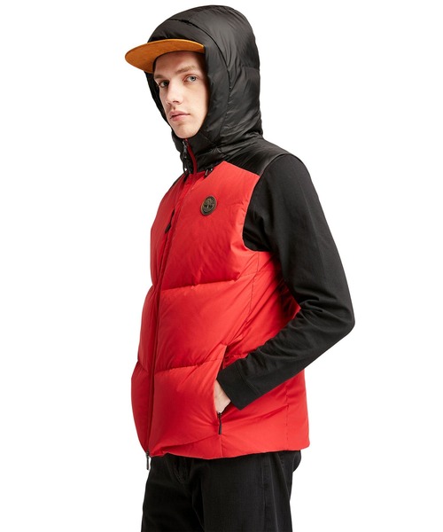 Timberland（ティンバーランド）の「メンズ キルテッド ダウン フーデッド ベスト（ダウンベスト・メンズ・オレンジ/ダークブルー・SMALL/MEDIUM/LARGE/X-LARGE）」の8枚目の写真