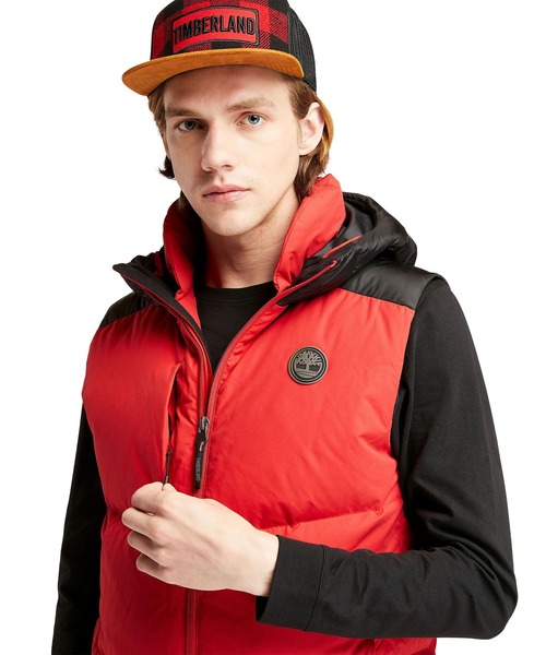 Timberland（ティンバーランド）の「メンズ キルテッド ダウン フーデッド ベスト（ダウンベスト・メンズ・オレンジ/ダークブルー・SMALL/MEDIUM/LARGE/X-LARGE）」の10枚目の写真