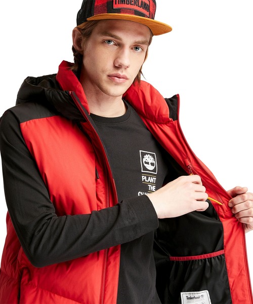 Timberland（ティンバーランド）の「メンズ キルテッド ダウン フーデッド ベスト（ダウンベスト・メンズ・オレンジ/ダークブルー・SMALL/MEDIUM/LARGE/X-LARGE）」の11枚目の写真