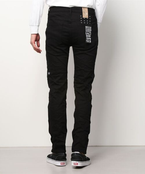 パンツ ksubi 28 Ksubi 「KSUBI」 刺繍デニムハーフパンツ 28 ブラック メンズ