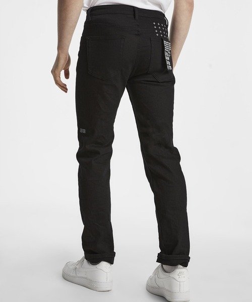 パンツ ksubi 28 Ksubi 「KSUBI」 刺繍デニムハーフパンツ 28 ブラック メンズ