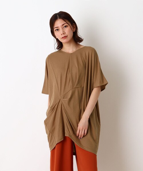 SHOO・LA・RUE(シューラルー)の「◆ビッグタックドルマンチュニック(チュニック・レディース・ブラック/ブラウン系/ネイビー系6/カーキ・00)」の3枚目の写真