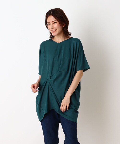 SHOO・LA・RUE(シューラルー)の「◆ビッグタックドルマンチュニック(チュニック・レディース・ブラック/ブラウン系/ネイビー系6/カーキ・00)」の1枚目の写真