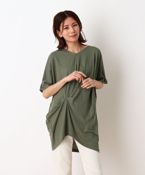 SHOO・LA・RUE(シューラルー)の「◆ビッグタックドルマンチュニック(チュニック・レディース・ブラック/ブラウン系/ネイビー系6/カーキ・00)」の4枚目の写真