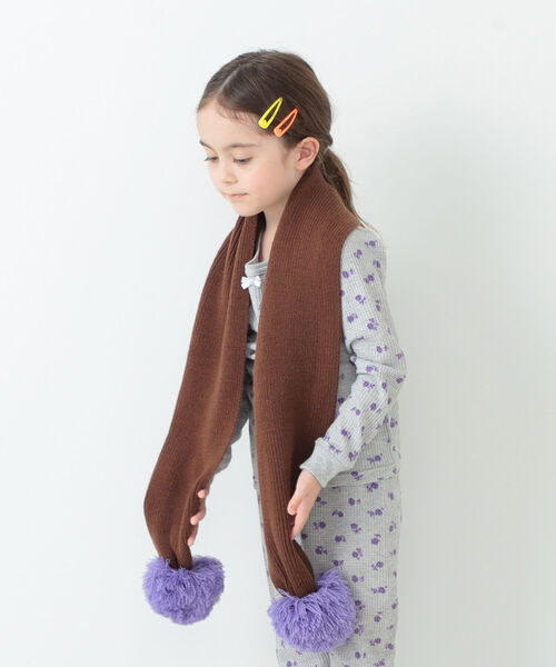 B:MING by BEAMS（ビーミングバイビームス）の「B:MING by BEAMS / バイカラー マフラー（ストール/ショール・キッズ・ブラウン/グレー/ブラウン系その他・ONE SIZE）」の5枚目の写真