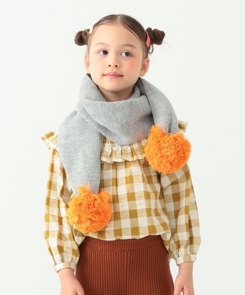 B:MING by BEAMS（ビーミングバイビームス）の「B:MING by BEAMS / バイカラー マフラー（ストール/ショール・キッズ・ブラウン/グレー/ブラウン系その他・ONE SIZE）」の2枚目の写真