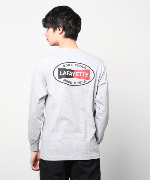 Lafayette（ラファイエット）の「LFYT ラファイエット [Lafayette] - イグニッション ロゴ グラフィック ロングスリーブ 長袖 Tシャツ［IGNITION LOGO L/S TEE]（Tシャツ/カットソー・メンズ・ホワイト/サンドベージュ/ヘザーグレー・L/XL/S/M/XXL）」の4枚目の写真