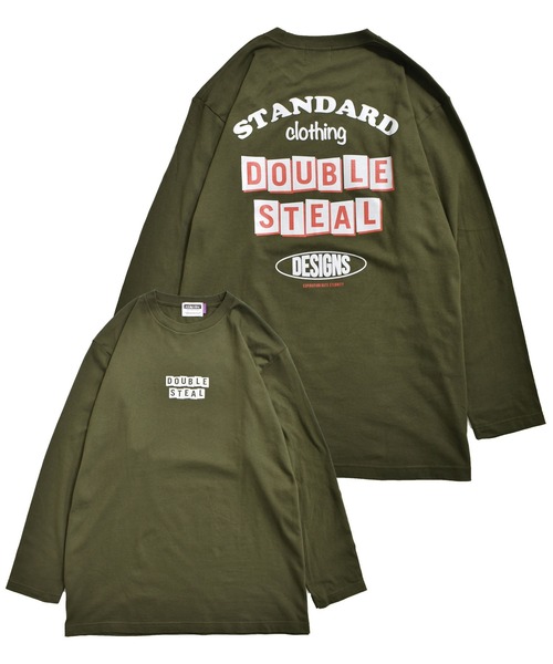 DOUBLE STEAL（ダブルスティール）の「Random Box Logo 長袖Tシャツ（Tシャツ/カットソー・メンズ・ホワイト/ブラック/アーミー・MEDIUM/LARGE/X-LARGE）」の3枚目の写真