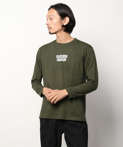 DOUBLE STEAL（ダブルスティール）の「Random Box Logo 長袖Tシャツ（Tシャツ/カットソー・メンズ・ホワイト/ブラック/アーミー・MEDIUM/LARGE/X-LARGE）」の7枚目の写真