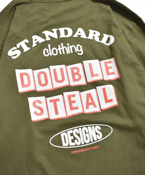 DOUBLE STEAL（ダブルスティール）の「Random Box Logo 長袖Tシャツ（Tシャツ/カットソー・メンズ・ホワイト/ブラック/アーミー・MEDIUM/LARGE/X-LARGE）」の5枚目の写真