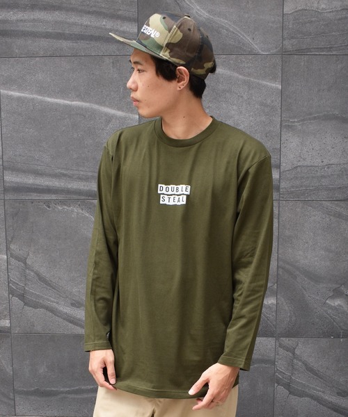 DOUBLE STEAL（ダブルスティール）の「Random Box Logo 長袖Tシャツ（Tシャツ/カットソー・メンズ・ホワイト/ブラック/アーミー・MEDIUM/LARGE/X-LARGE）」の21枚目の写真