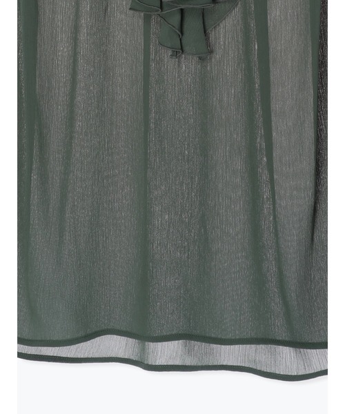 Te chichi(テチチ)の「楊柳シフォンラッフルブラウス(シャツ/ブラウス・レディース・ブラック/オフホワイト/グリーン・フリ-)」の18枚目の写真