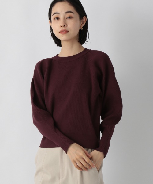 LOWRYS FARM（ローリーズファーム）の「パワショルニットＬＳ　227968（ニット/セーター・レディース・アイボリー/パープル/イエロー/ブラック・FREE）」の4枚目の写真