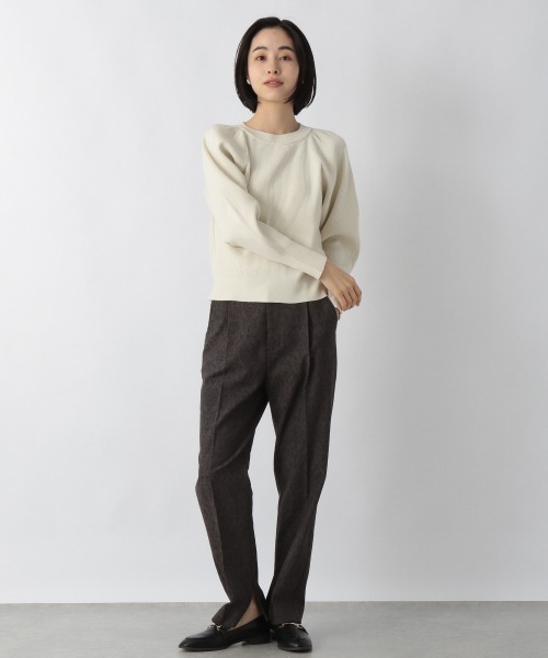 LOWRYS FARM（ローリーズファーム）の「パワショルニットＬＳ　227968（ニット/セーター・レディース・アイボリー/パープル/イエロー/ブラック・FREE）」の9枚目の写真