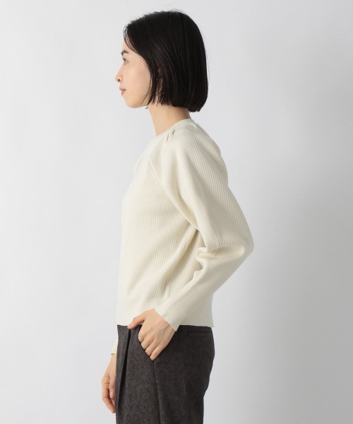 LOWRYS FARM（ローリーズファーム）の「パワショルニットＬＳ　227968（ニット/セーター・レディース・アイボリー/パープル/イエロー/ブラック・FREE）」の12枚目の写真