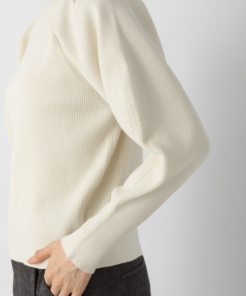 LOWRYS FARM（ローリーズファーム）の「パワショルニットＬＳ　227968（ニット/セーター・レディース・アイボリー/パープル/イエロー/ブラック・FREE）」の8枚目の写真