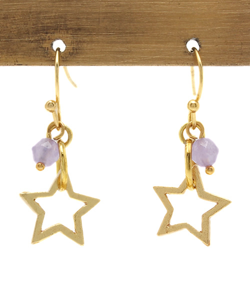 ROSE BUD（ローズバッド）の「(LA BONNE ETOILE) F&W01004-STAR EARRING（ピアス（両耳用）・レディース・グリーン/バイオレット/イエロー系その他/オレンジ・ONE SIZE）」の2枚目の写真