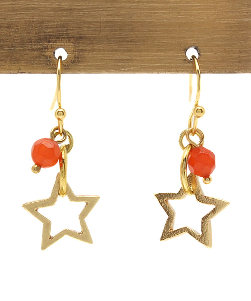 ROSE BUD（ローズバッド）の「(LA BONNE ETOILE) F&W01004-STAR EARRING（ピアス（両耳用）・レディース・グリーン/バイオレット/イエロー系その他/オレンジ・ONE SIZE）」の4枚目の写真