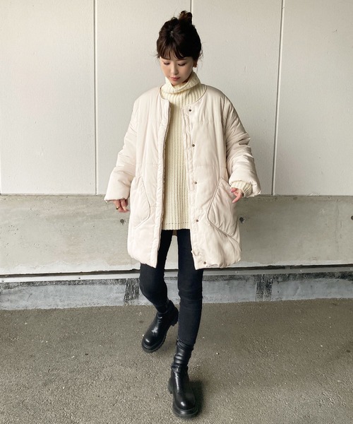GeeRA(ジーラ)の「中わたボリュームコート(その他アウター・レディース・アイボリー・MEDIUM/LARGE/X-LARGE)」の7枚目の写真