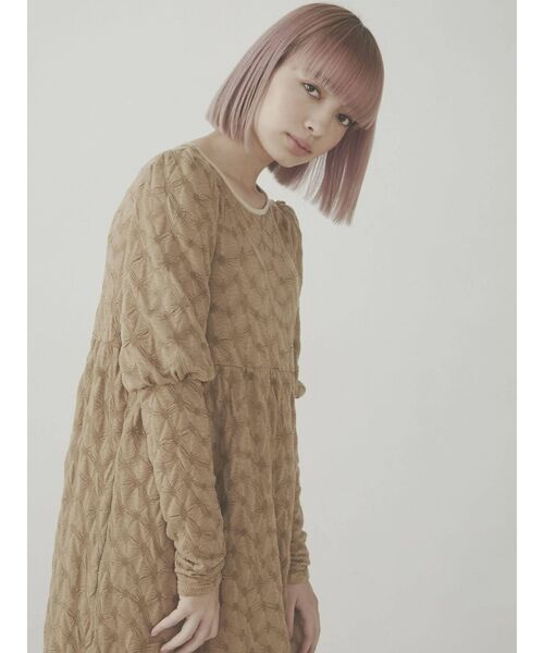 merry jenny（メリージェニー）の「ジャガードカットマキシワンピース（ワンピース・レディース・ブラック/ベージュ/ブラウン・FREE）」の9枚目の写真