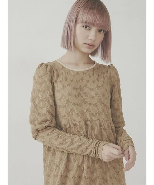 merry jenny（メリージェニー）の「ジャガードカットマキシワンピース（ワンピース・レディース・ブラック/ベージュ/ブラウン・FREE）」の10枚目の写真