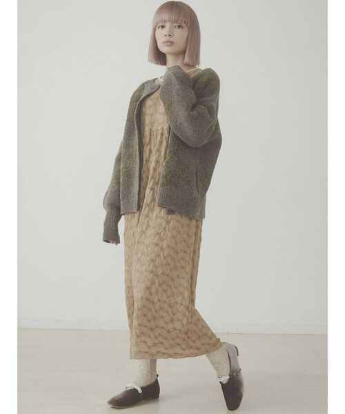 merry jenny（メリージェニー）の「ジャガードカットマキシワンピース（ワンピース・レディース・ブラック/ベージュ/ブラウン・FREE）」の11枚目の写真