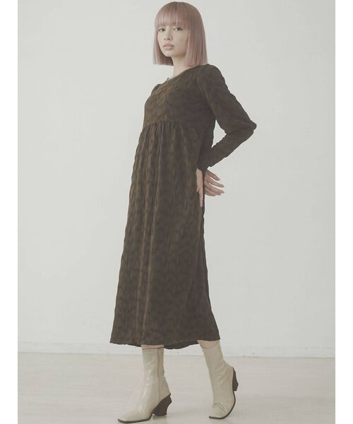 merry jenny（メリージェニー）の「ジャガードカットマキシワンピース（ワンピース・レディース・ブラック/ベージュ/ブラウン・FREE）」の13枚目の写真