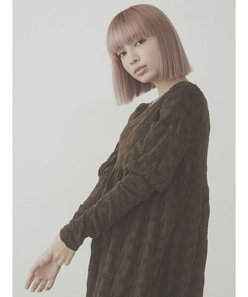 merry jenny（メリージェニー）の「ジャガードカットマキシワンピース（ワンピース・レディース・ブラック/ベージュ/ブラウン・FREE）」の15枚目の写真