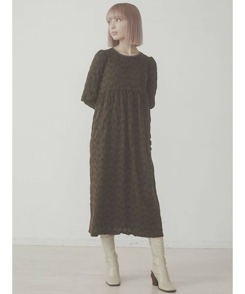 merry jenny（メリージェニー）の「ジャガードカットマキシワンピース（ワンピース・レディース・ブラック/ベージュ/ブラウン・FREE）」の16枚目の写真