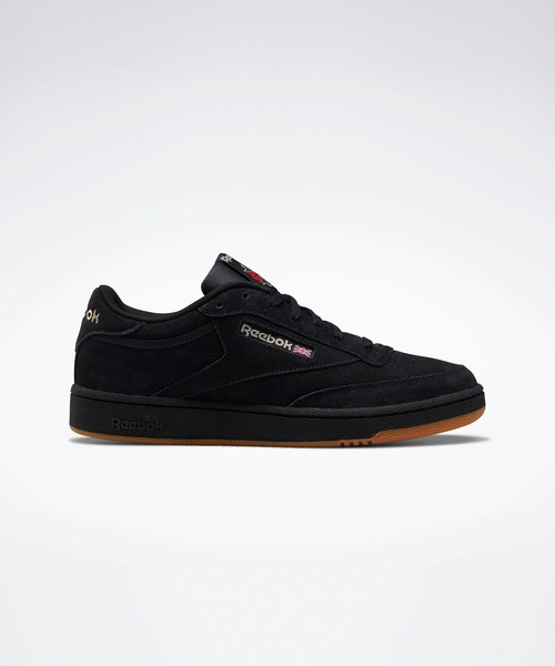 Reebok(リーボック)の「クラブシー / Club C 85 Shoes(スニーカー・メンズ・ブラック/マルーン・23.0cm/28.5cm/29.0cm/25.0cm/27.0cm/26.5cm/27.5cm/24.5cm/25.5cm/23.5cm/24.0cm/26.0cm/28.0cm)」の2枚目の写真